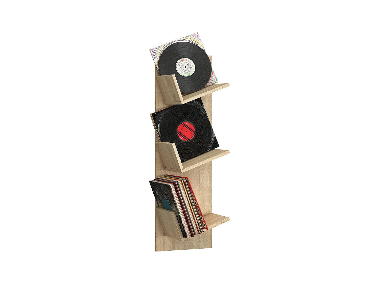 Holz Bücher Schallplatten LP Hänge Wandregal Sulda