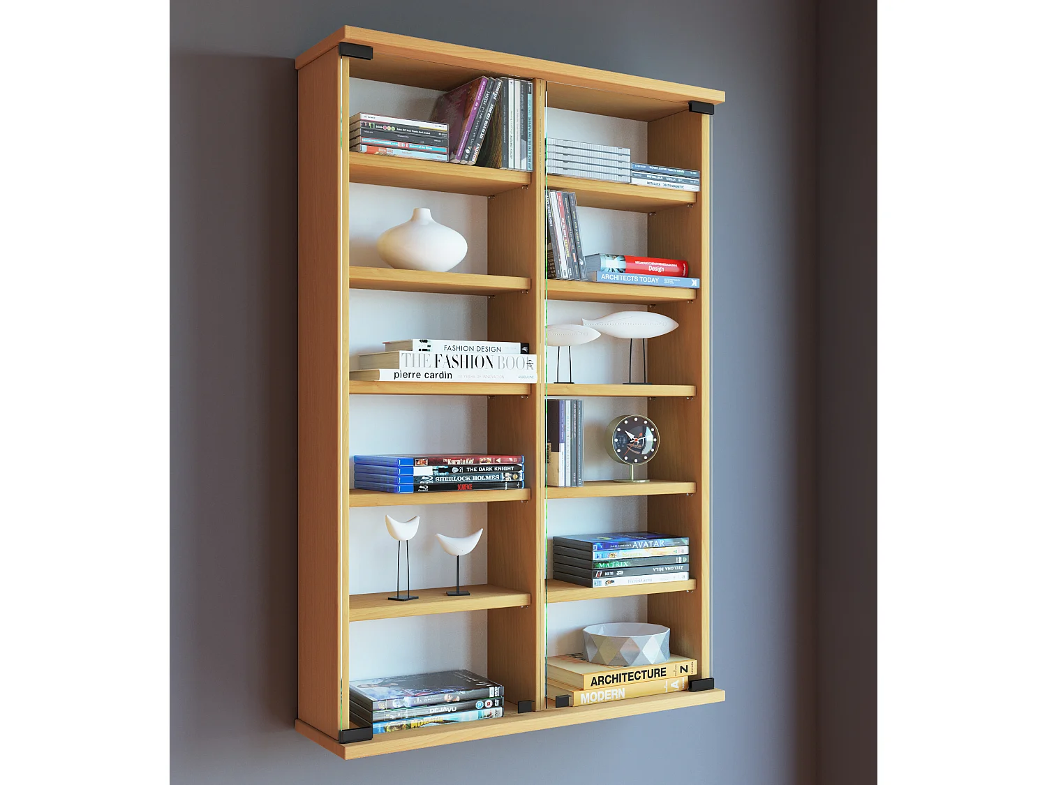 CD / DVD Media Shelf Lona Book H. 92 x W. 60 x D. 18 cm