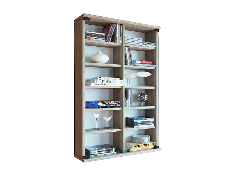 CD / DVD Media Shelf Lona Sonoma oak (Sägerau) H. 92 x W. 60 x D. 18 cm