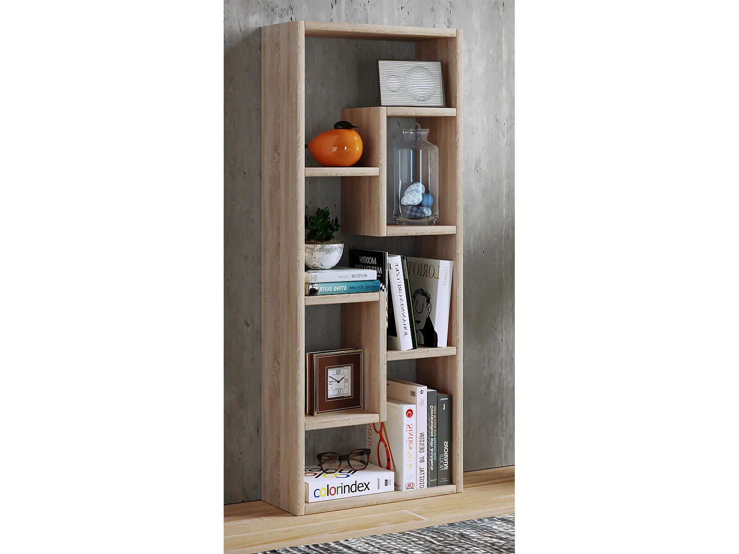 Stand Rack Vilo Honey oak H. 92 x W. 36 x D. 15 cm