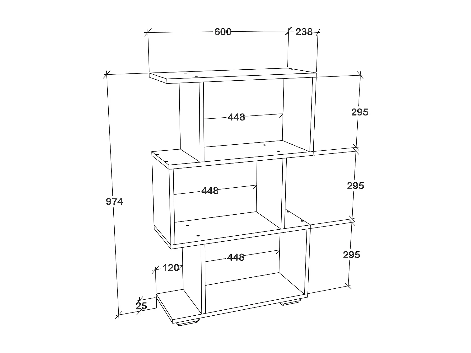 Podpórka do pokoju Stand Shelf Books Palusa M