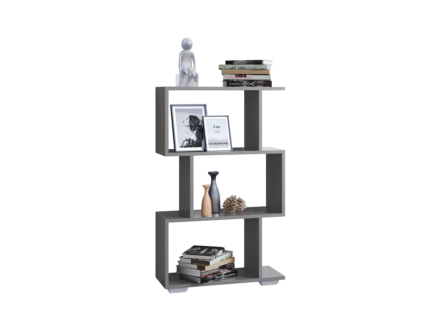 Holz Raumteiler Stand Regal Deko Bücher Palusa M