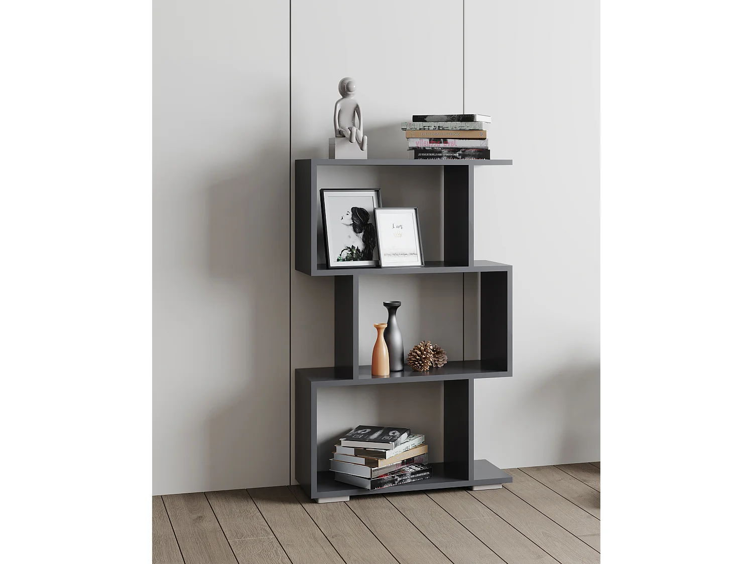 Stand Rack Palusa Anthracite H. 97 x W. 60 x D. 24 cm