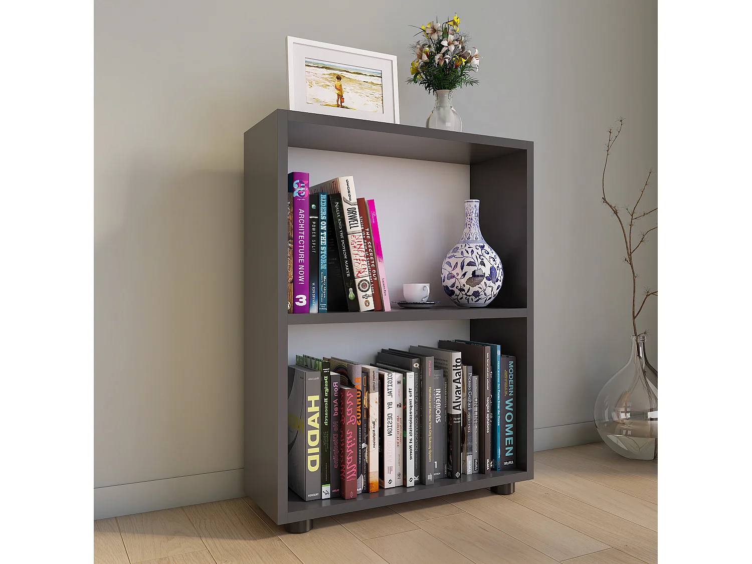 Office Shelf & Bookcase Bulas Anthracite H. 72 x W. 55 x D. 20 cm