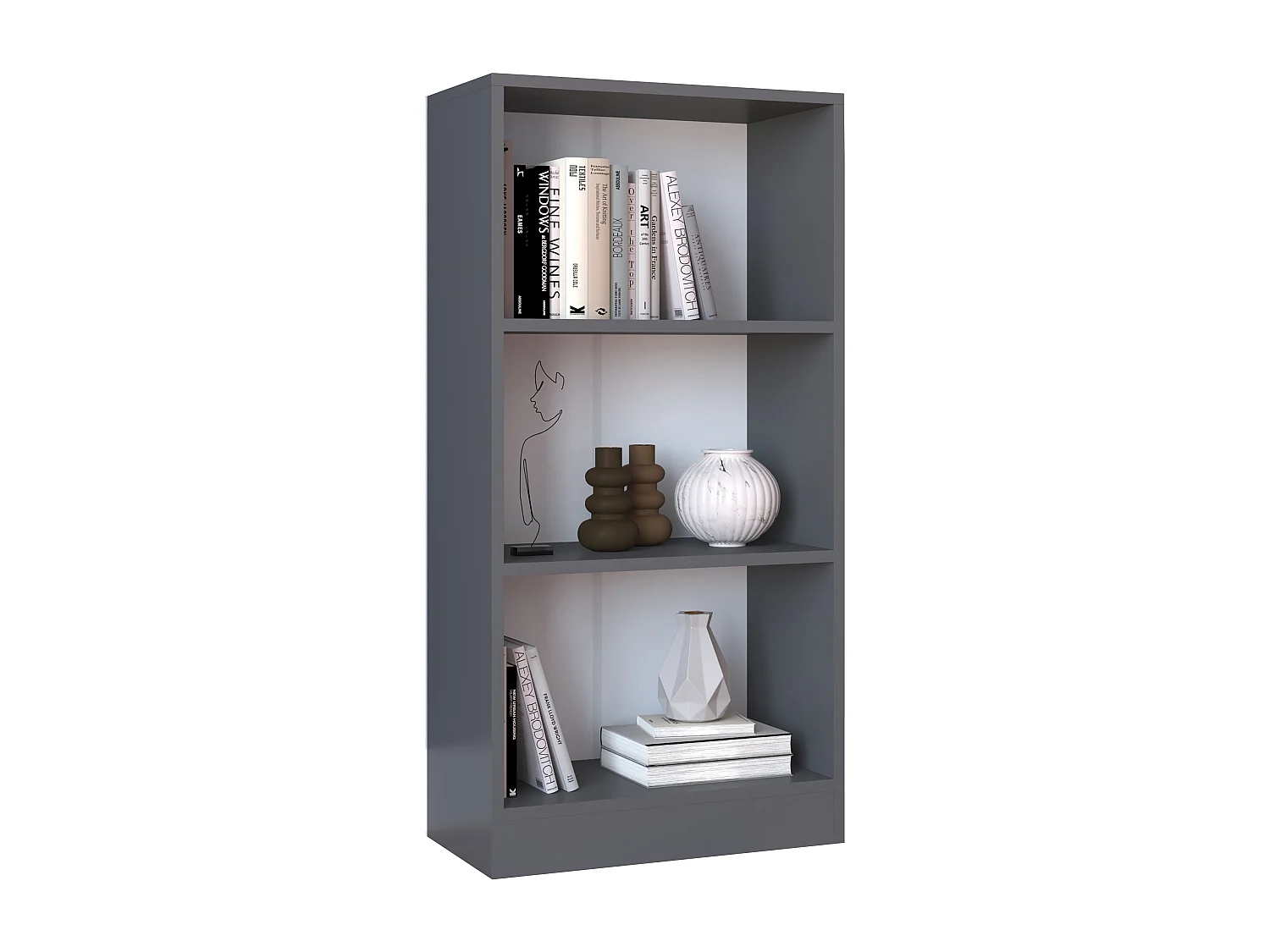 Wooden Shelf Books Półka na książki Dilos M 3f