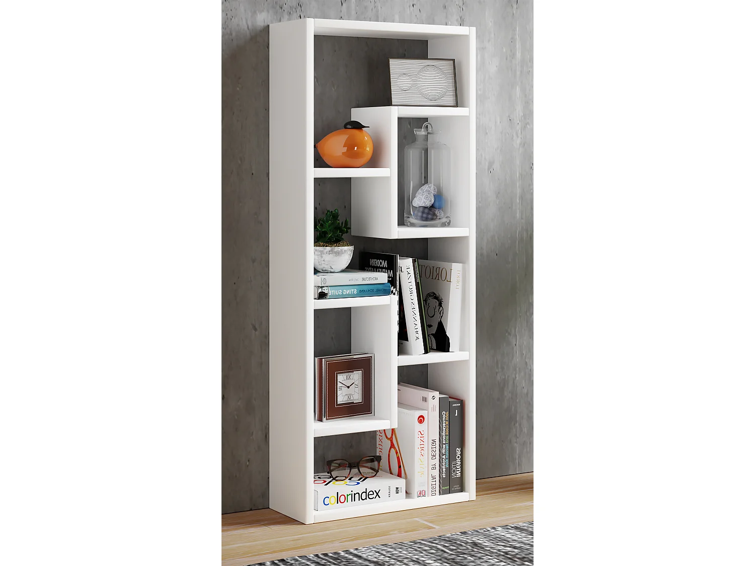 Stand Rack Vilo White H. 92 x W. 36 x D. 15 cm