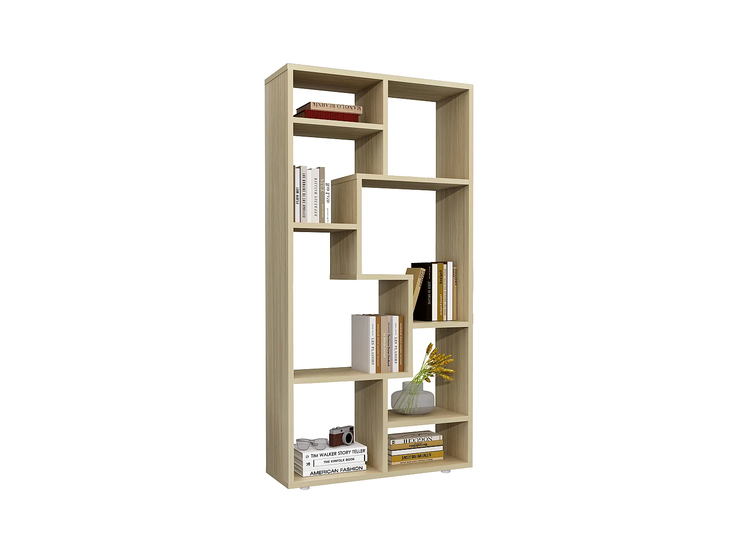 Holz Stand Regal Raumteiler Bücherregal Lanisa M
