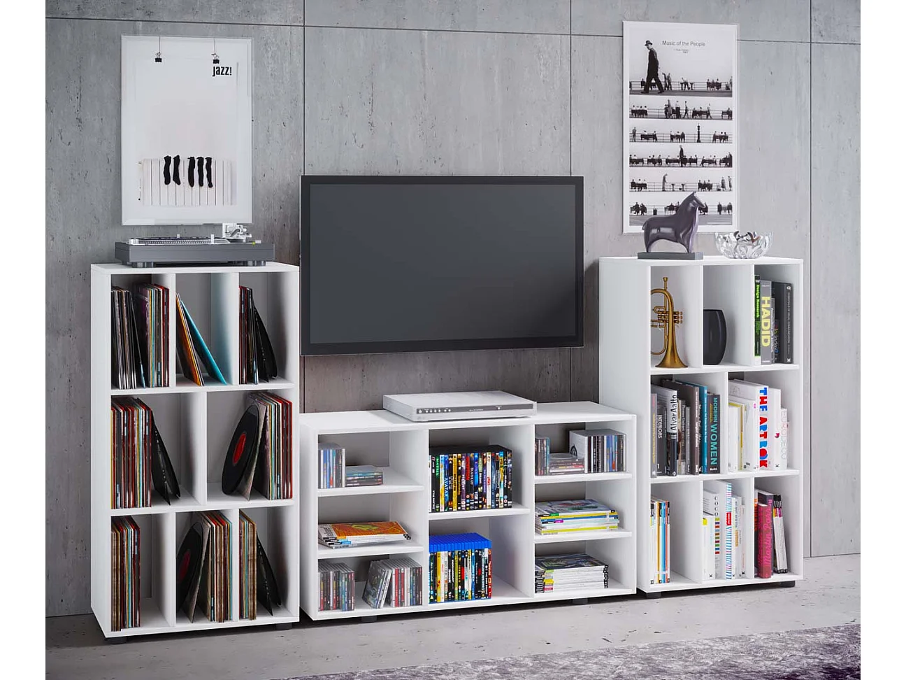 Chest of drawers & sideboards Woltino White H. 120 x W. 60 x D. 40 cm