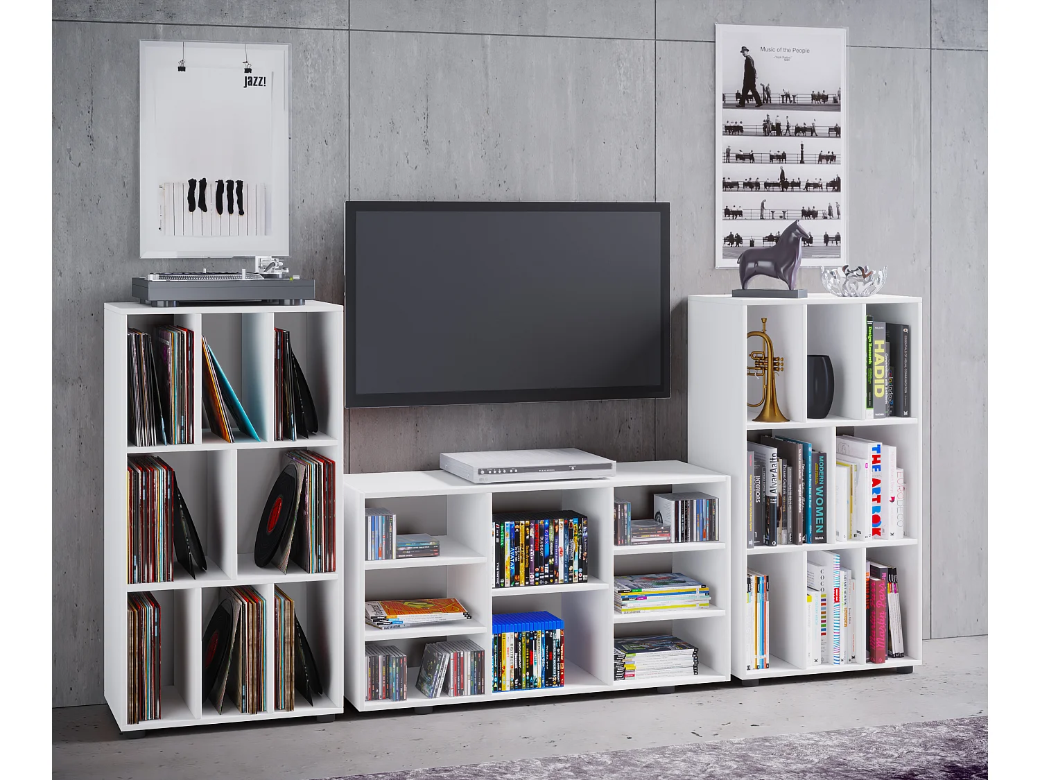 Chest of drawers & sideboards Woltino White H. 120 x W. 60 x D. 40 cm