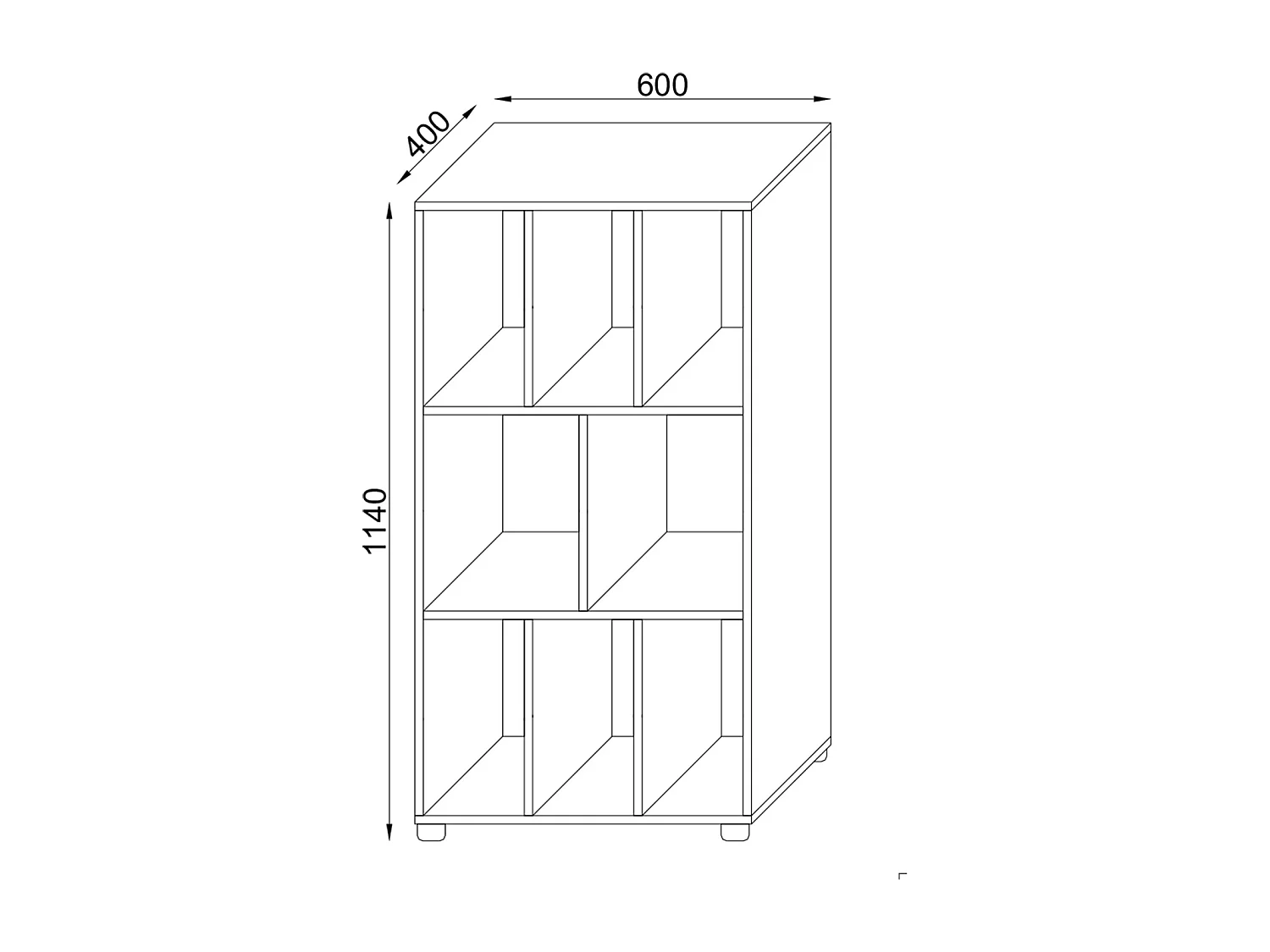 Chest of drawers & sideboards Woltino White H. 120 x W. 60 x D. 40 cm