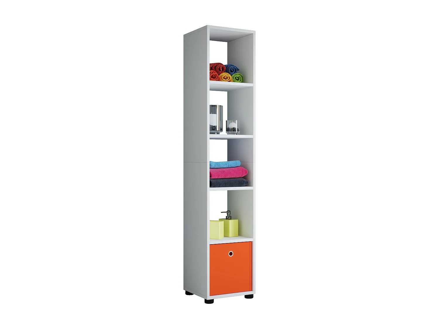 Stand Rack Benas White H. 152 x W. 31 x D. 30 cm