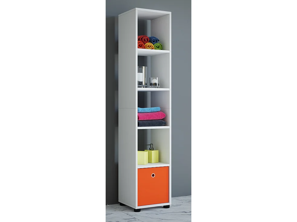 Stand Rack Benas White H. 152 x W. 31 x D. 30 cm