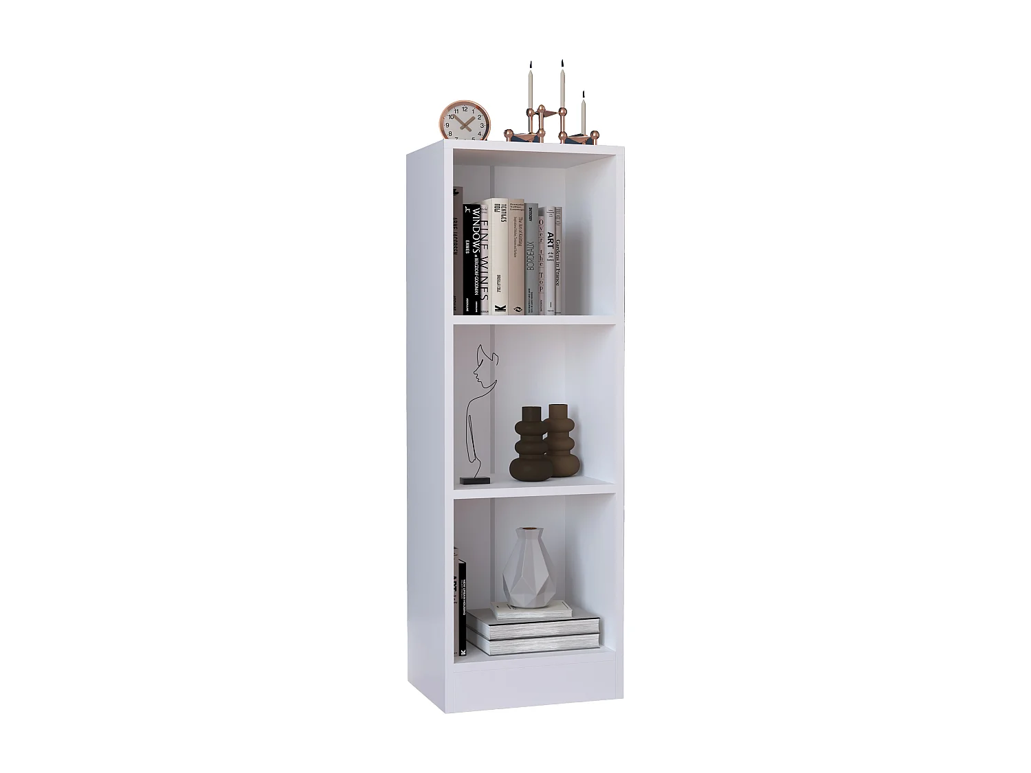 Stand Rack Dilos White H. 114 x W. 38 x D. 30 cm
