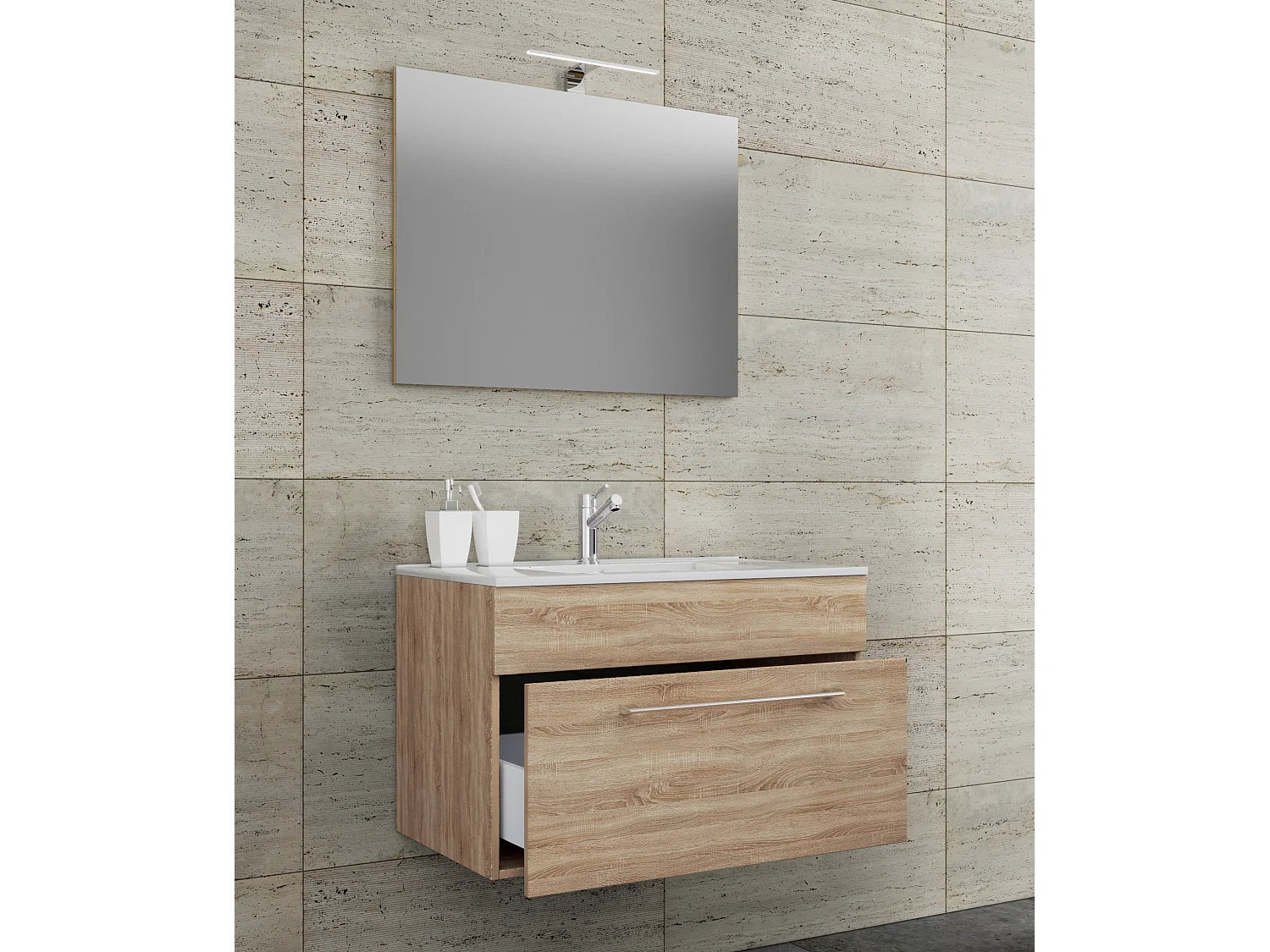 Porta TV Scaffale Alani in vetro per televisori