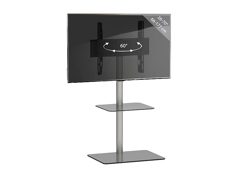 Porta TV Scaffale Alani in vetro per televisori