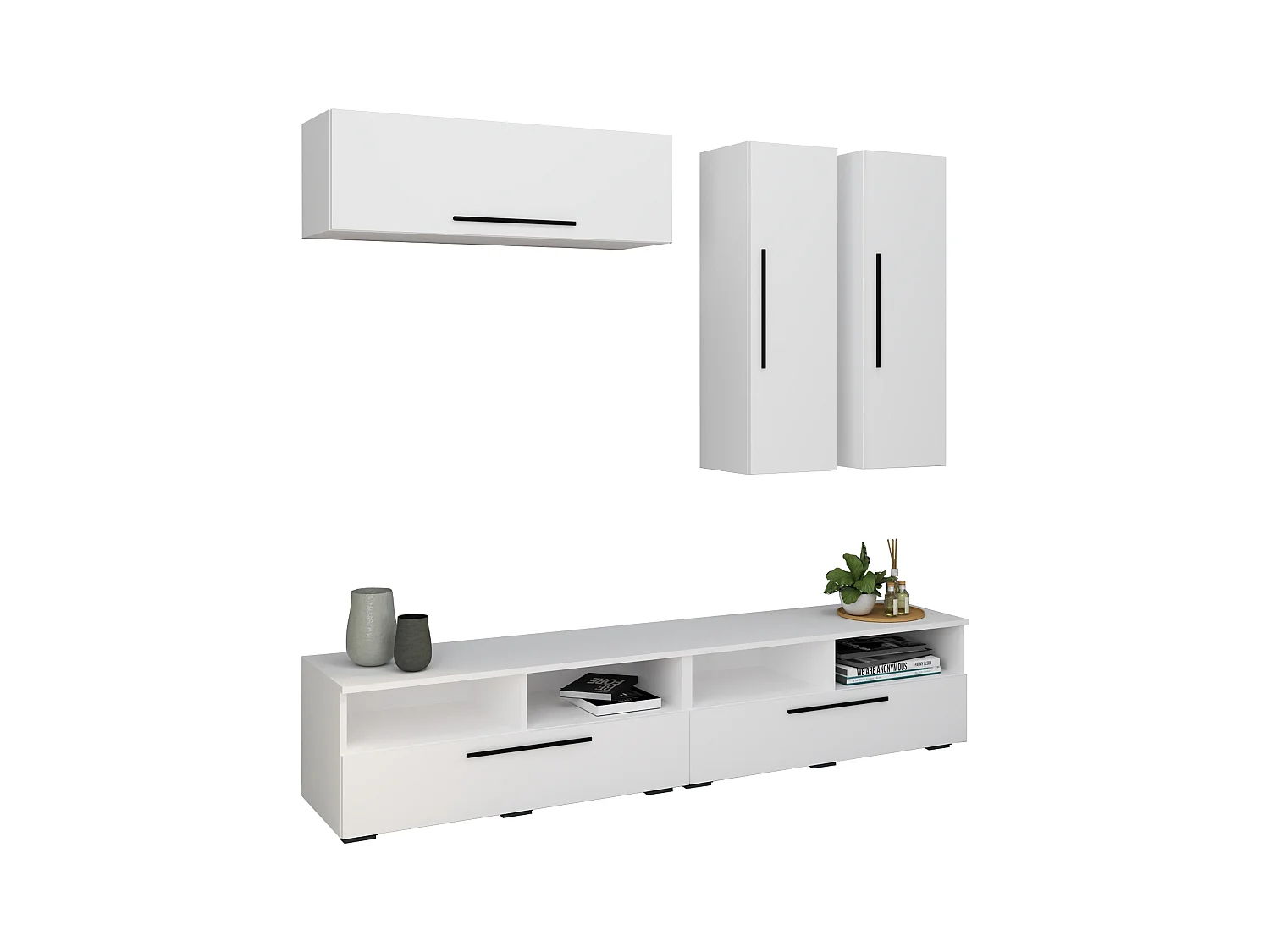 Schrankwand Wohnzimmer Anbauwand Wohnwand Arila XL