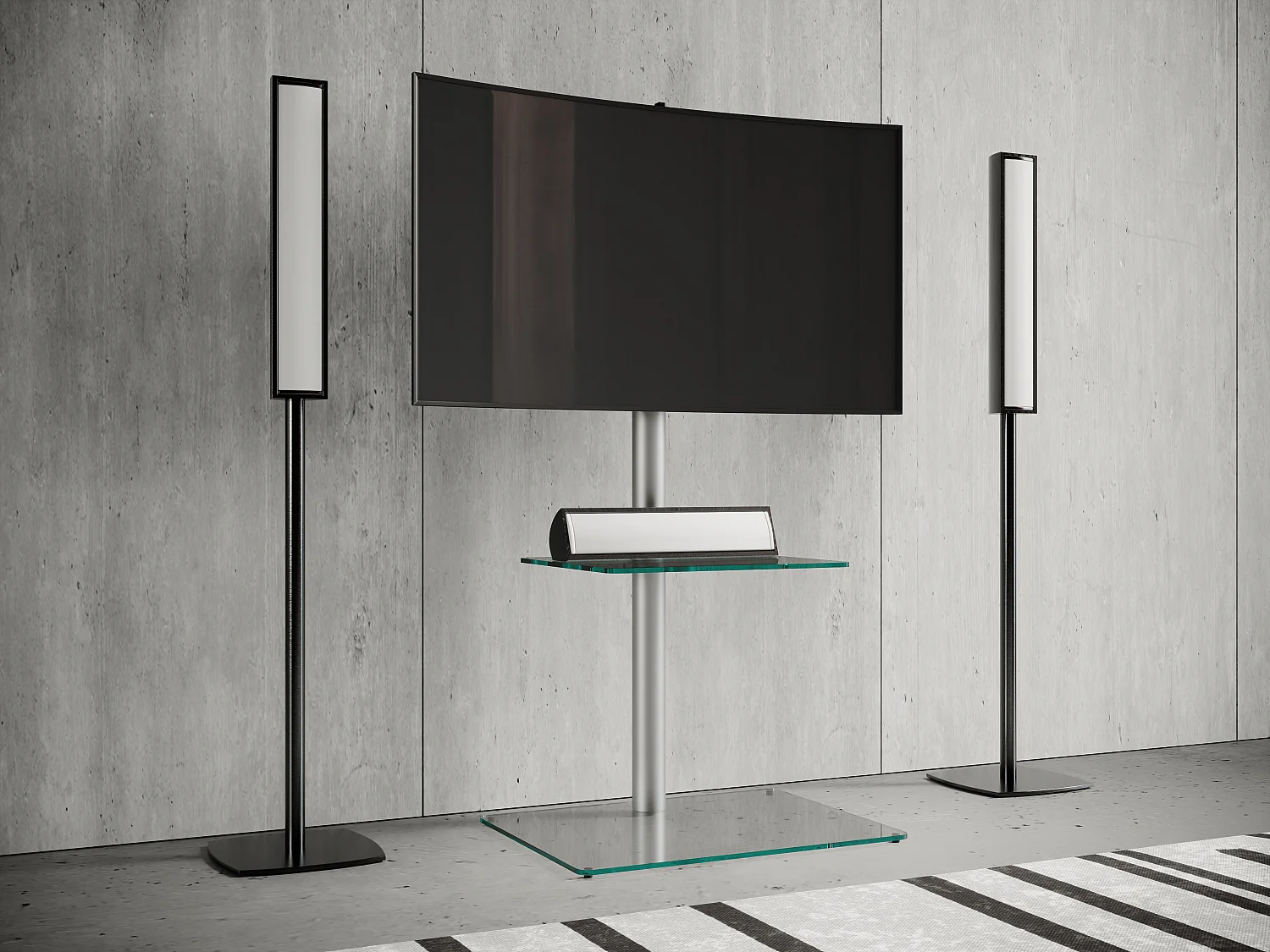 TV Stand Glass Fernseh Stand Alani