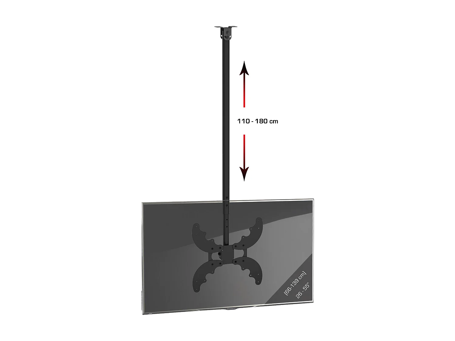 TV ceiling mount B-DX Black H. 110 x W. 40 x D. 15 cm