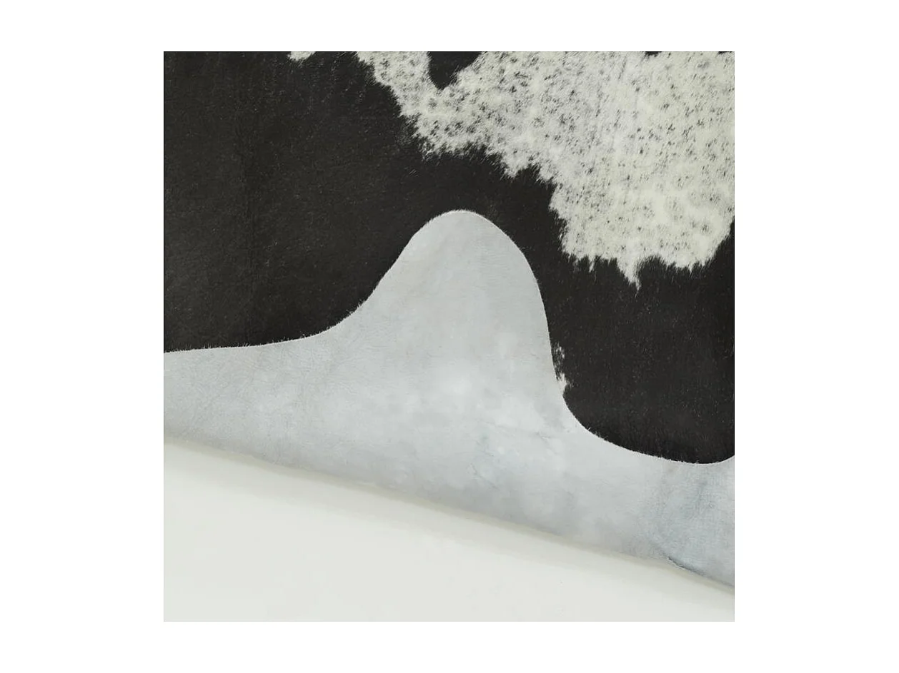 Véritable peau de vache naturelle marron et blanche