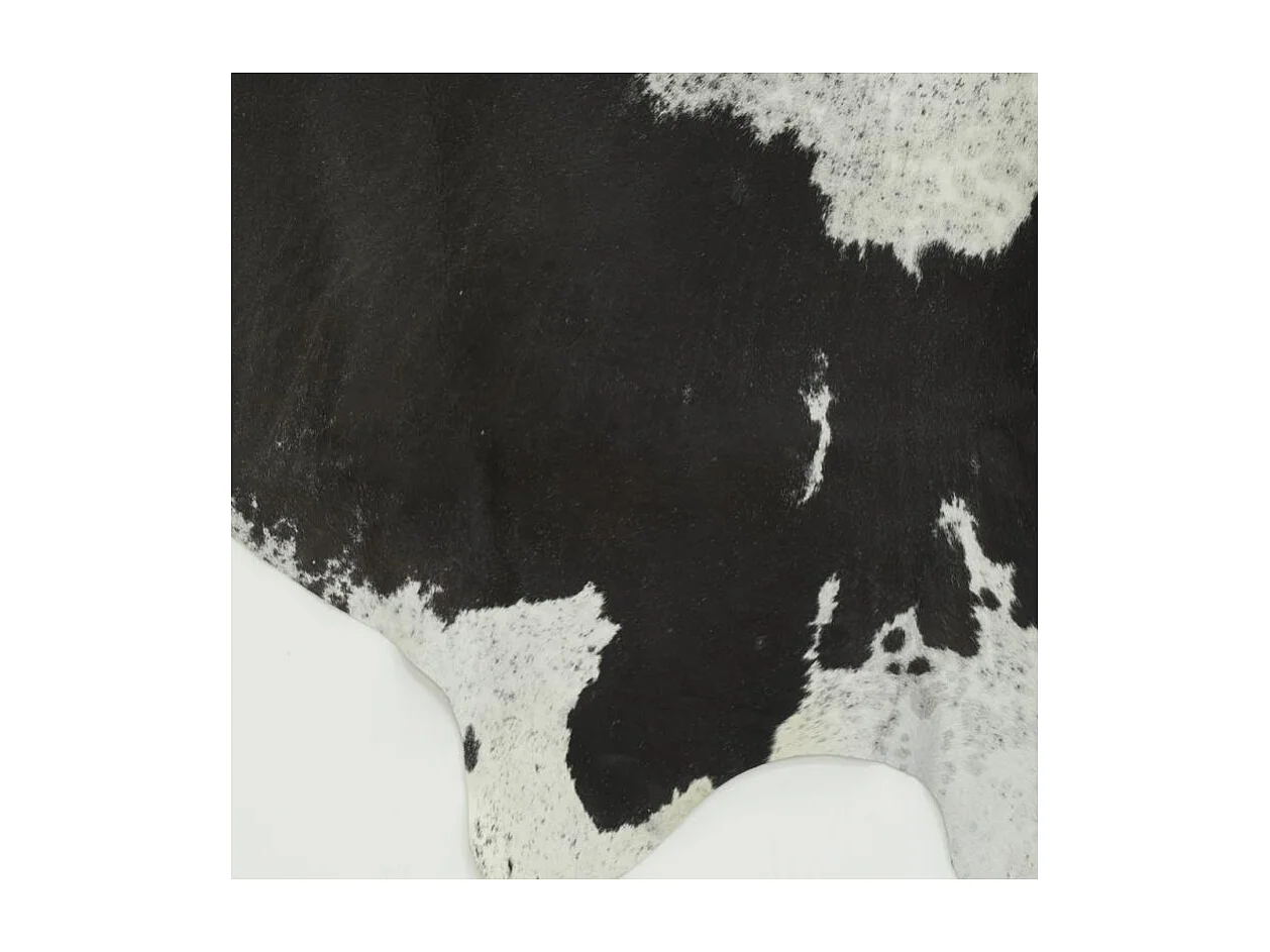 Véritable peau de vache naturelle marron et blanche