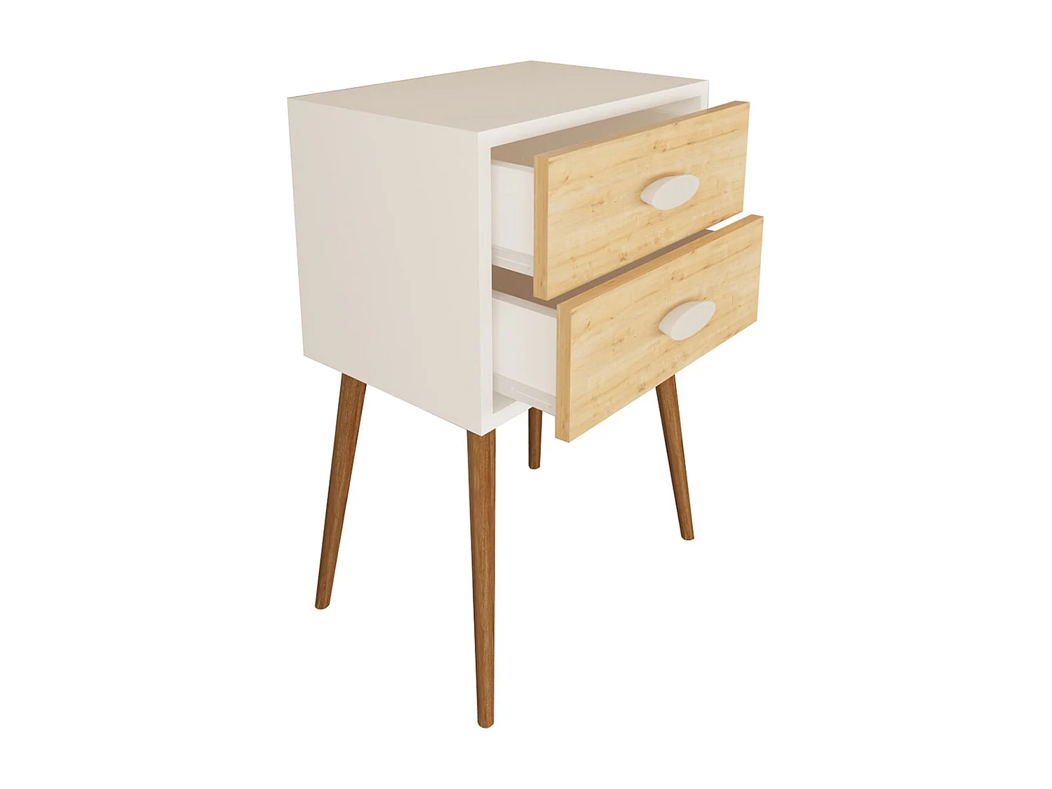 Houten bijzettafeltje nachtkastje Singol XXL