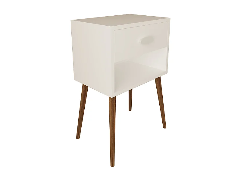 bedside table Singol White H. 70 x W. 45 x D. 30 cm