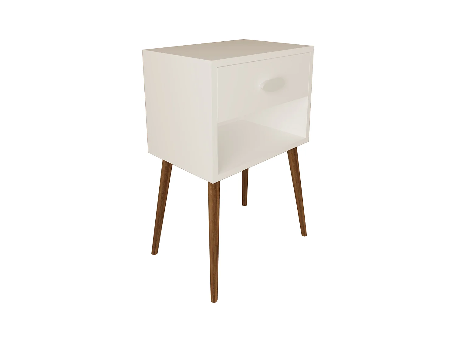 bedside table Singol White H. 70 x W. 45 x D. 30 cm