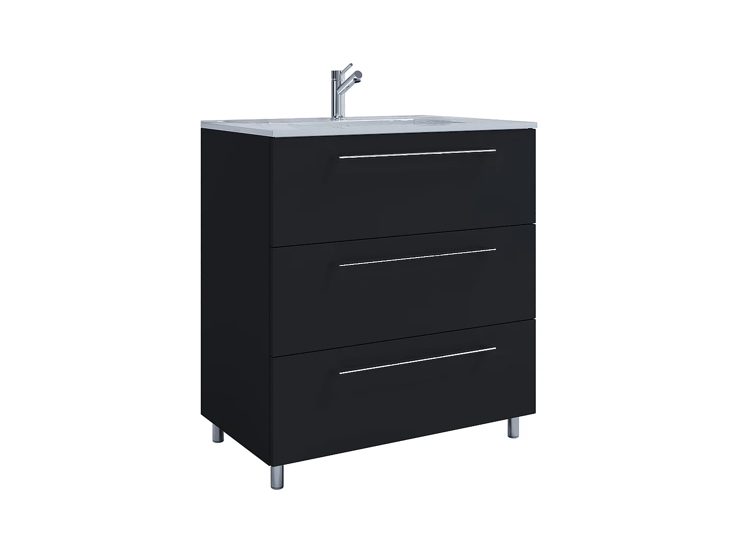 Lavabo de muebles de baño Badinos Blanco AL. 86 x AN. 80 x P. 46 cm