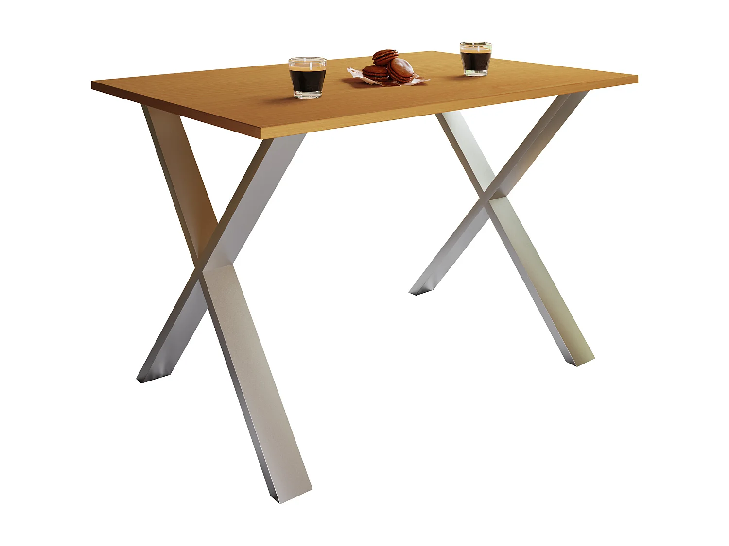 Tavolo da pranzo in legno Premium Xona X argento