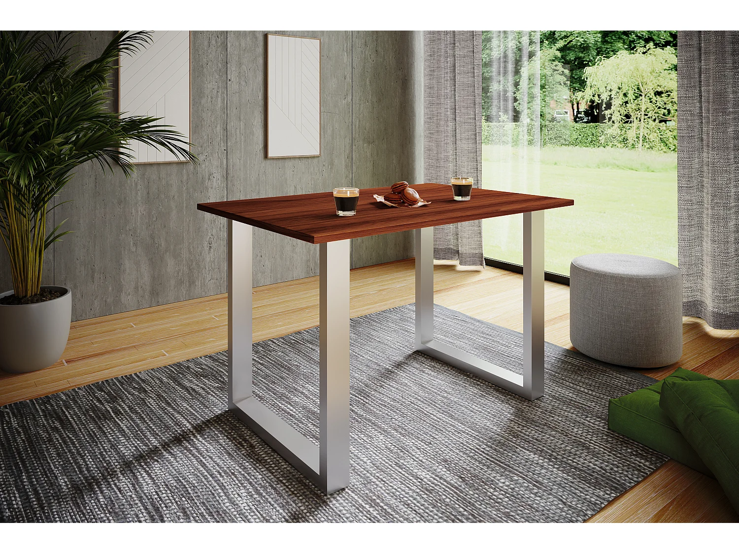 Holz Esstisch Tisch Xona U Silber