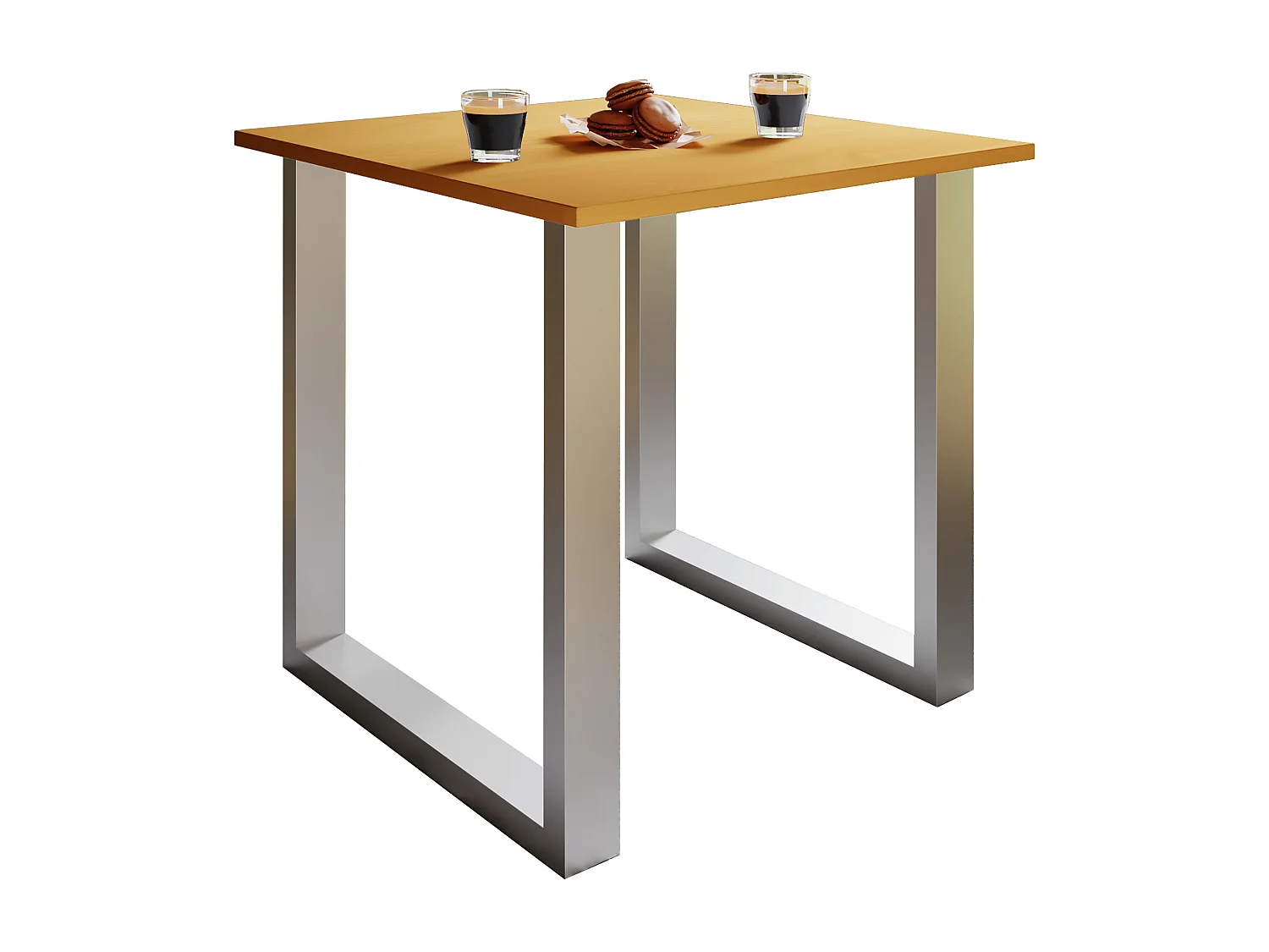 Dining table Xona Silver / Beech H. 76 x W. 80 x D. 50 cm