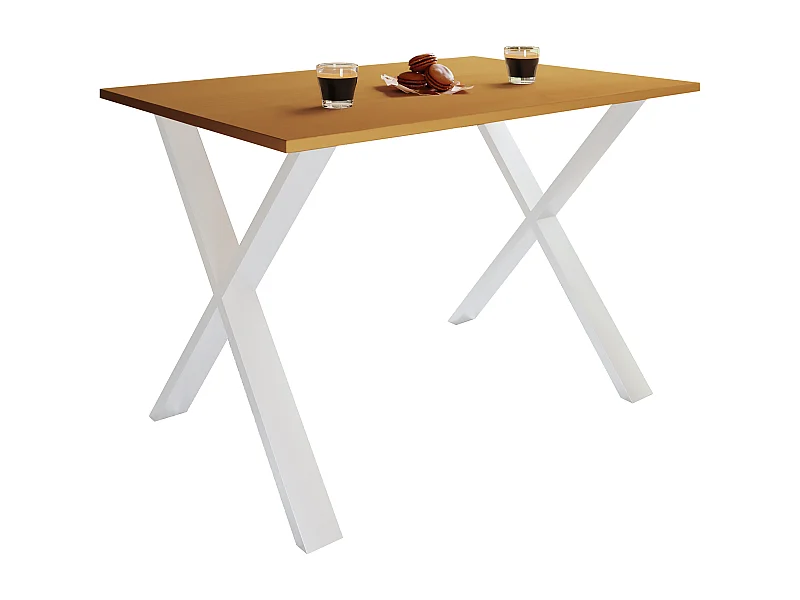Dining table Xona White / Beech H. 76 x W. 110 x D. 80 cm