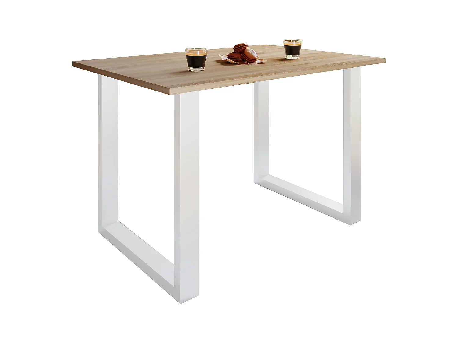 Dining table Xona White / Sonoma oak H. 76 x W. 140 x D. 50 cm