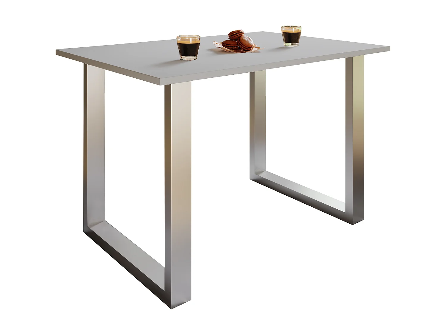 Dining table Xona Silver / Grey H. 76 x W. 140 x D. 80 cm