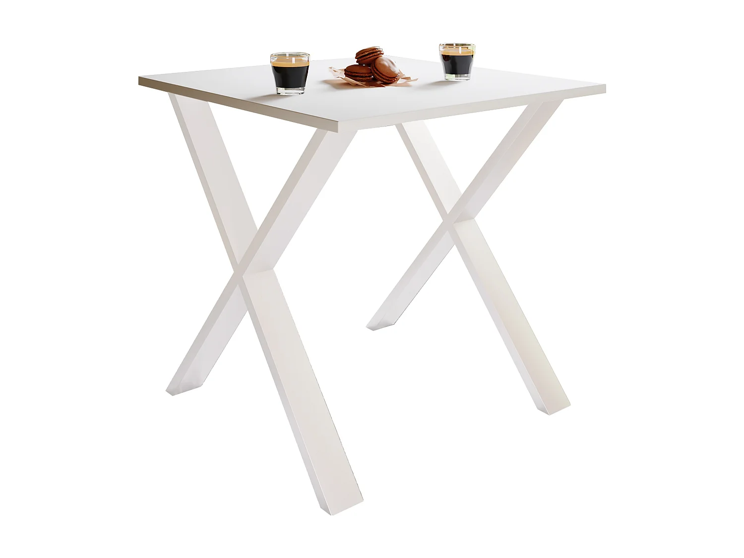 Dining table Xona White / White H. 76 x W. 80 x D. 80 cm