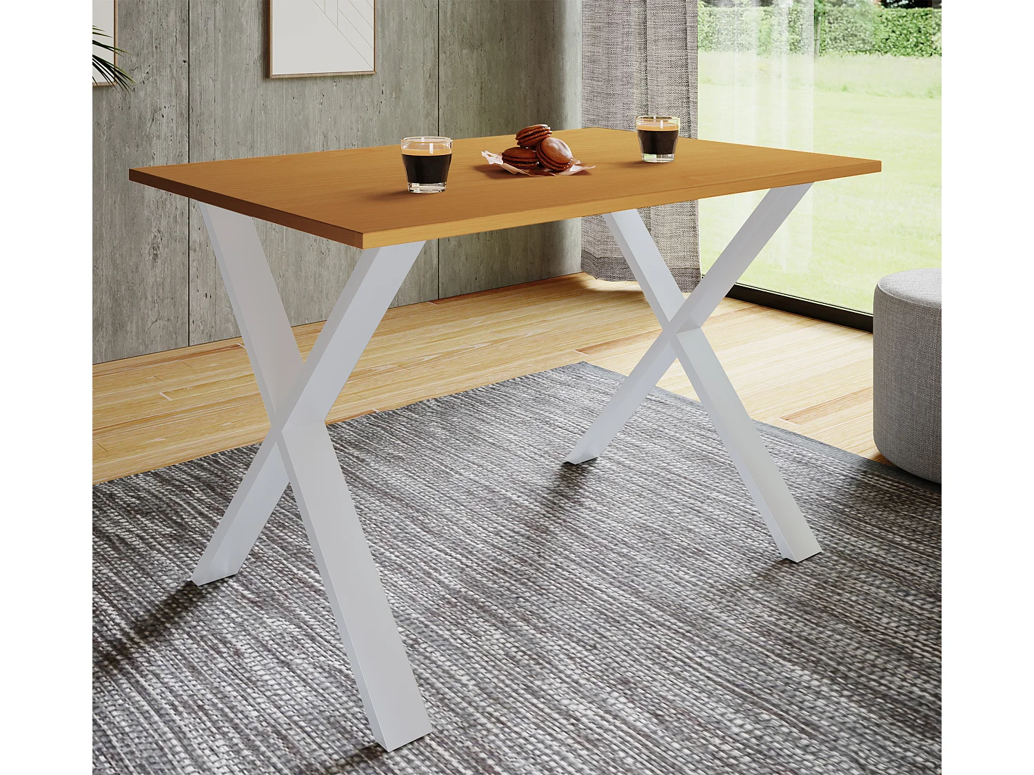 Dining table Xona White / White H. 76 x W. 80 x D. 80 cm