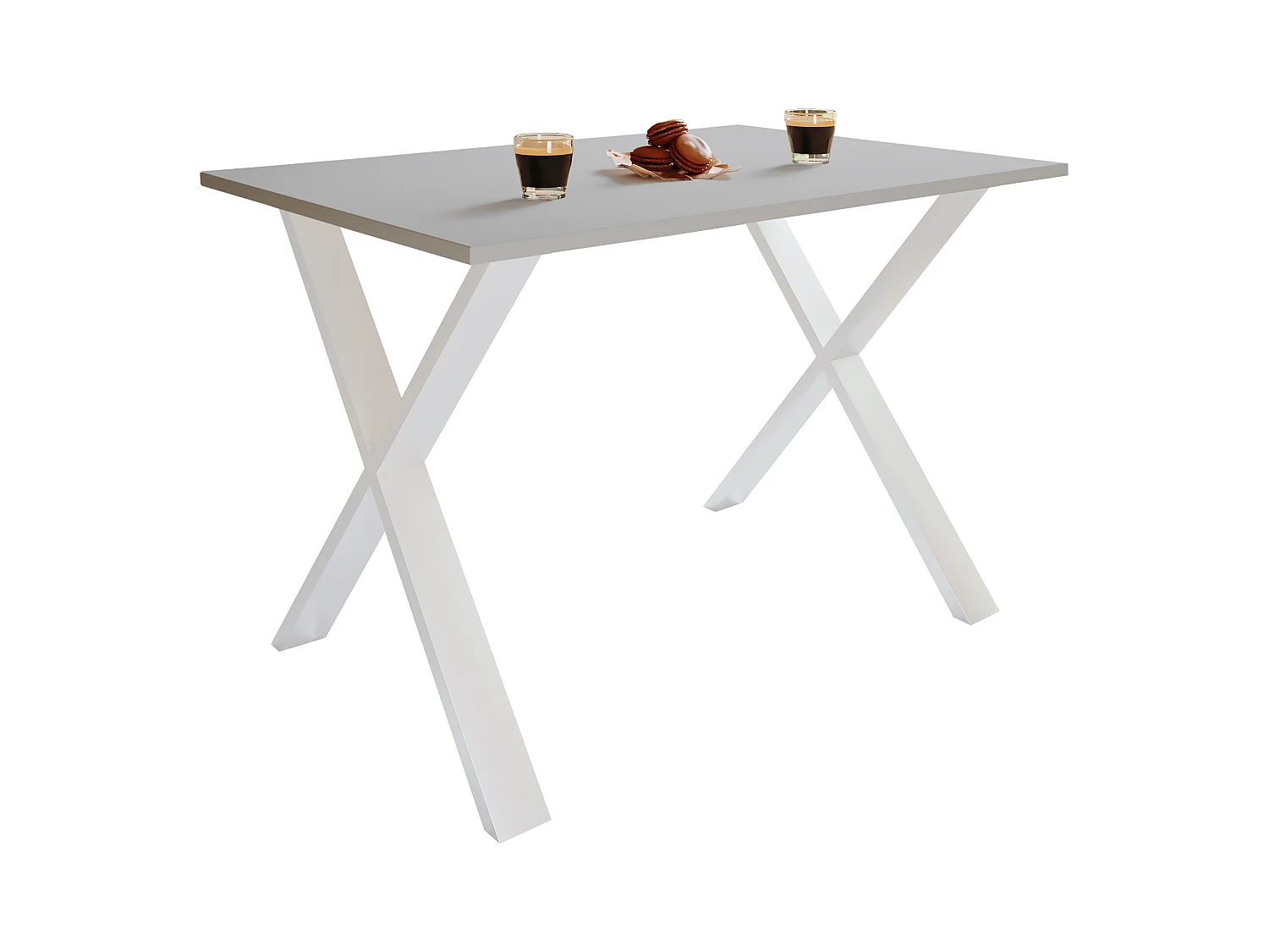Dining table Xona White / Gray H. 76 x W. 140 x D. 80 cm