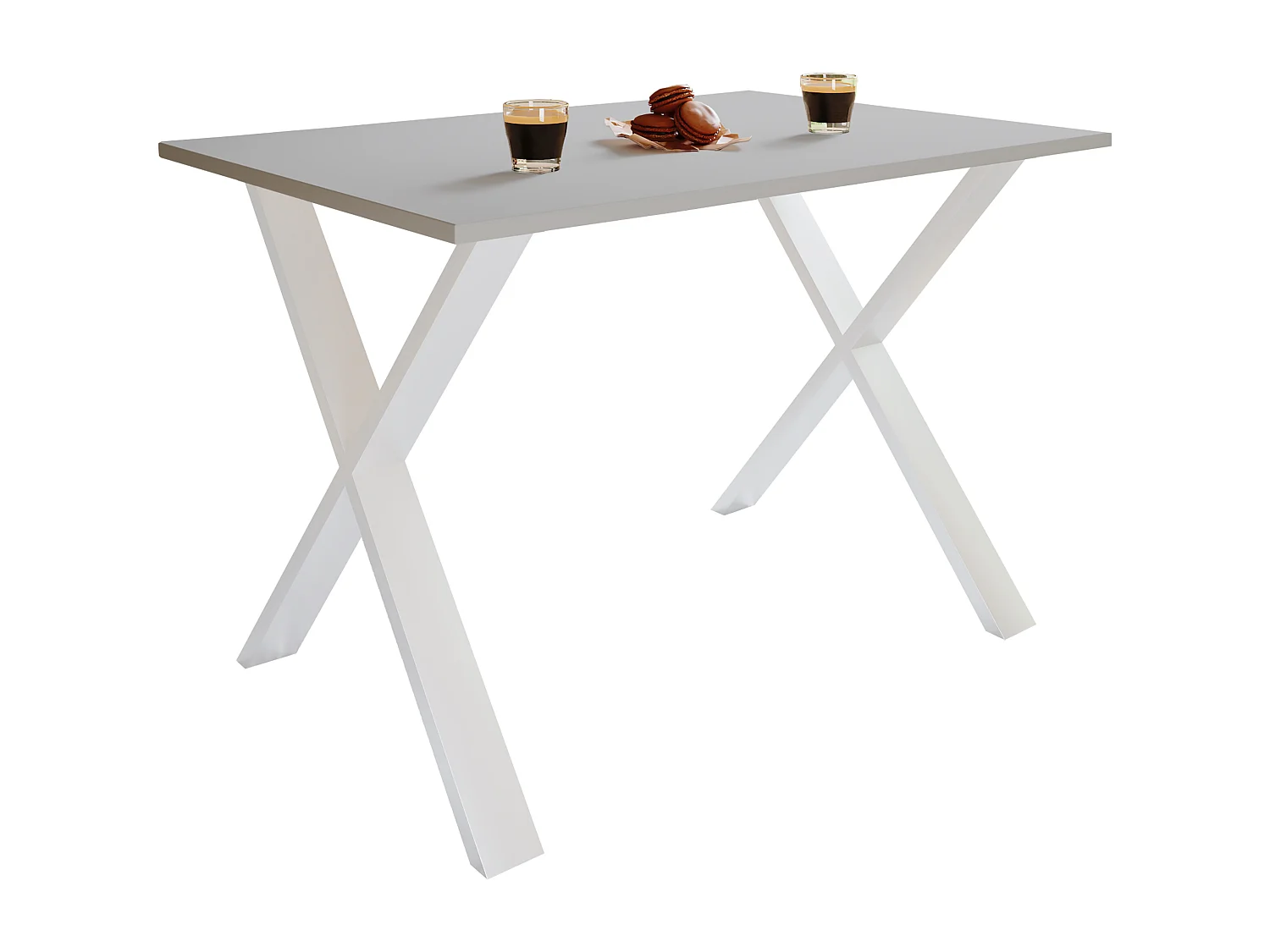 Dining table Xona White / Gray H. 76 x W. 140 x D. 80 cm