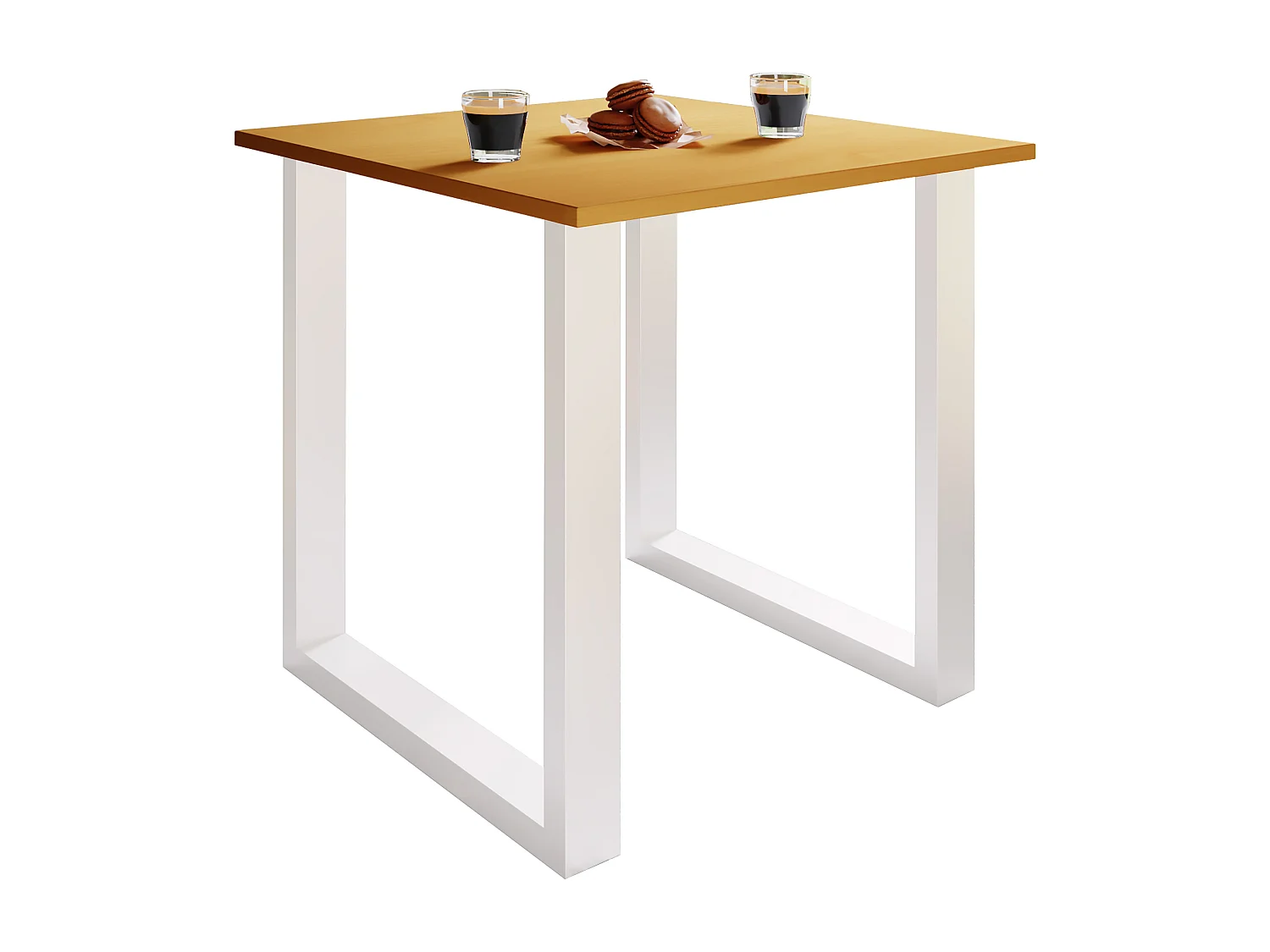 Dining table Xona White / Beech H. 76 x W. 80 x D. 50 cm