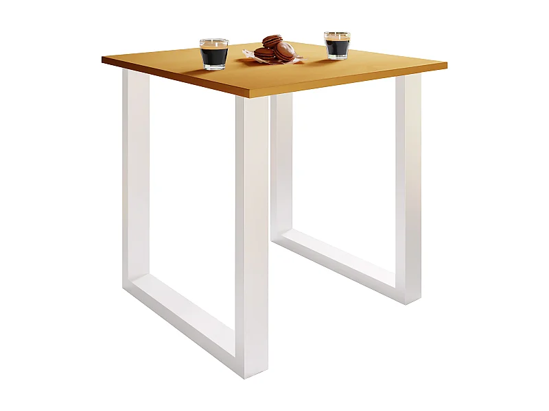 Dining table Xona White / Beech H. 76 x W. 80 x D. 50 cm