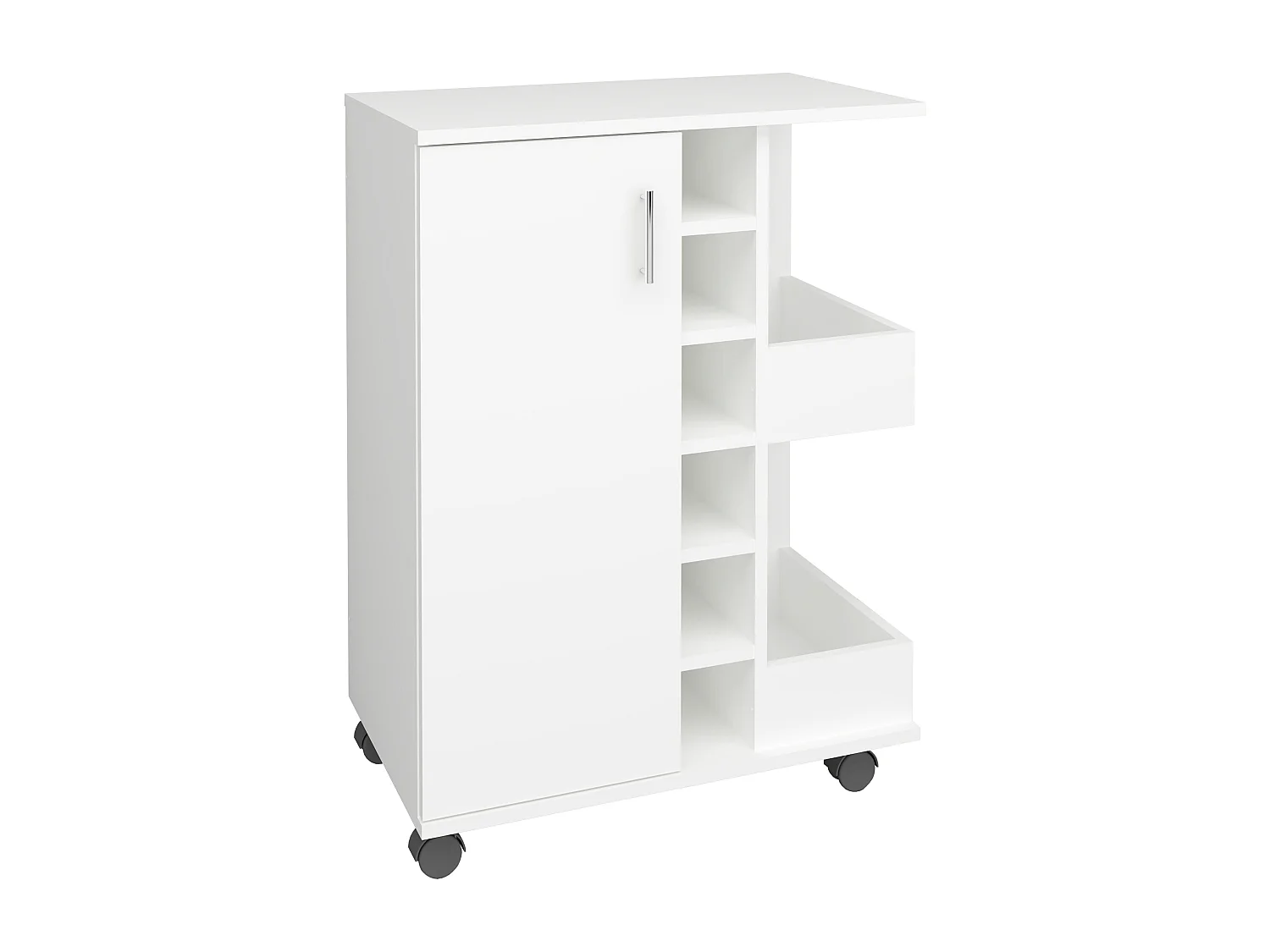 Kitchen furniture serving trolley Esilo White H. 85 x W. 63 x D. 40 cm