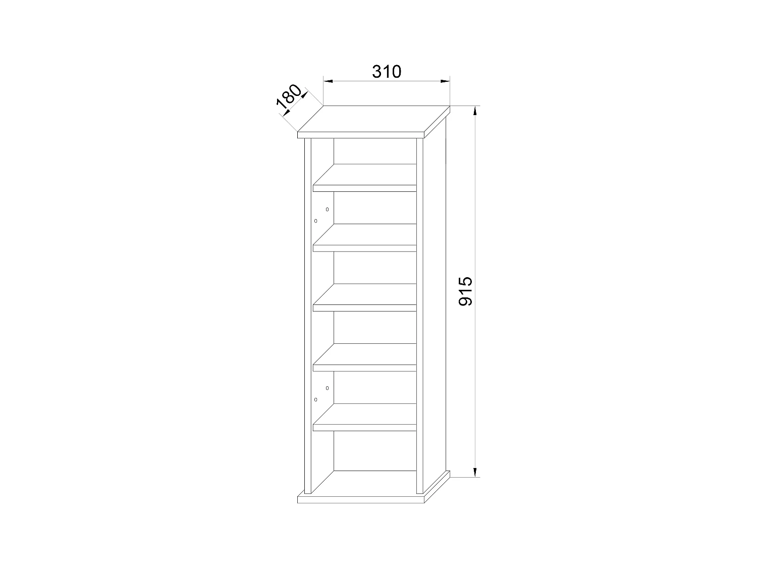 Drewno CD DVD Stand Regal Glass Door Tilano M