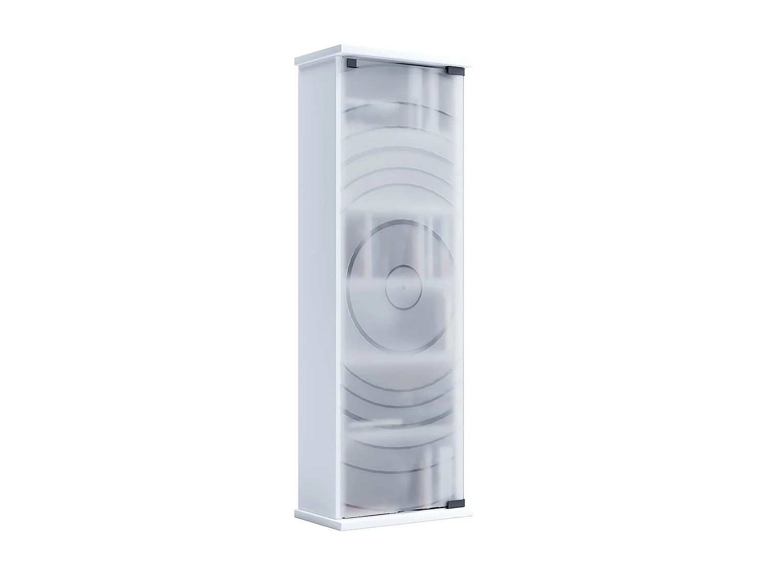 CD / DVD Media Shelf Tilano White H. 92 x W. 31 x D. 18 cm