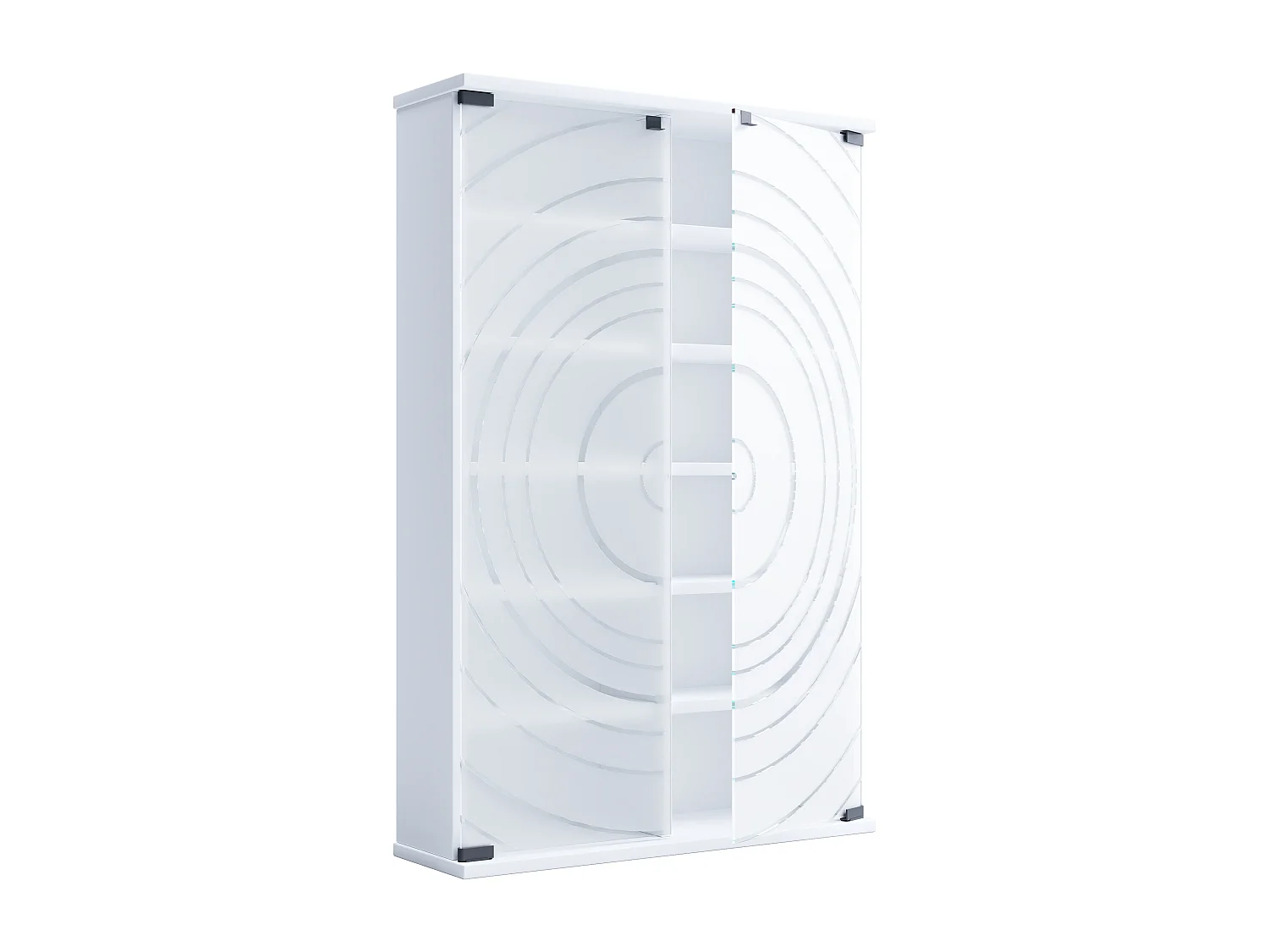 CD / DVD Media Shelf Tilano White H. 92 x W. 60 x D. 18 cm