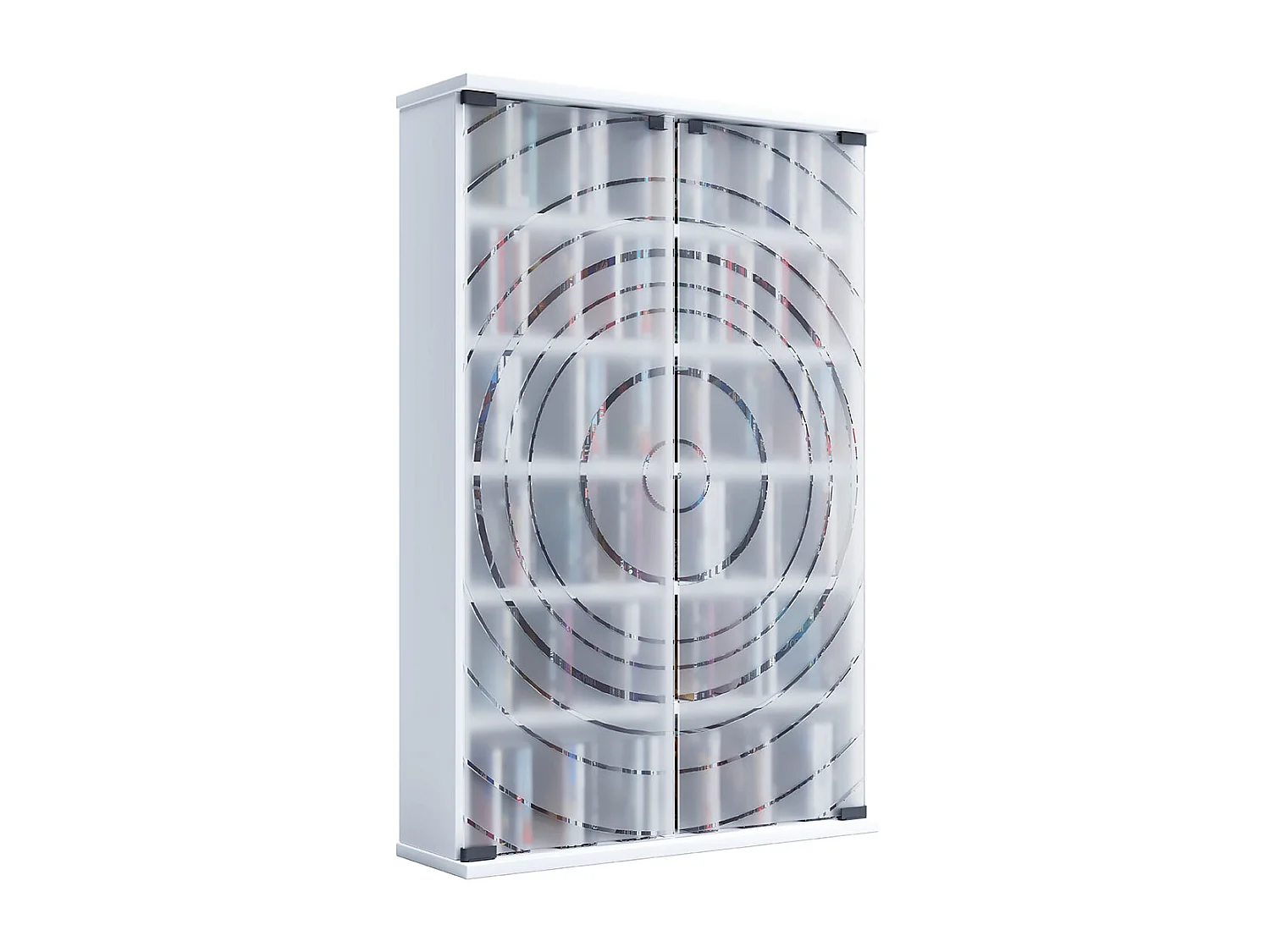 Houten CD DVD Stand Plank Glas Deur Tilano L