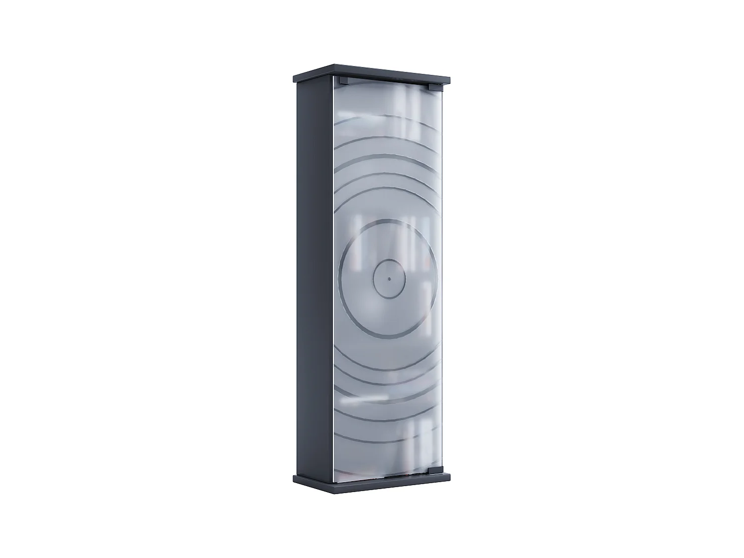 CD / DVD Media Shelf Tilano Anthracite H. 92 x W. 31 x D. 18 cm