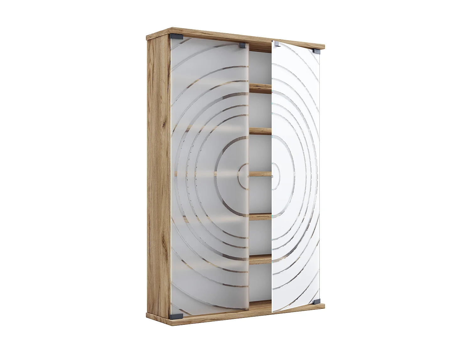 Drewno CD DVD Stand Regal Drzwi szklane Tilano L