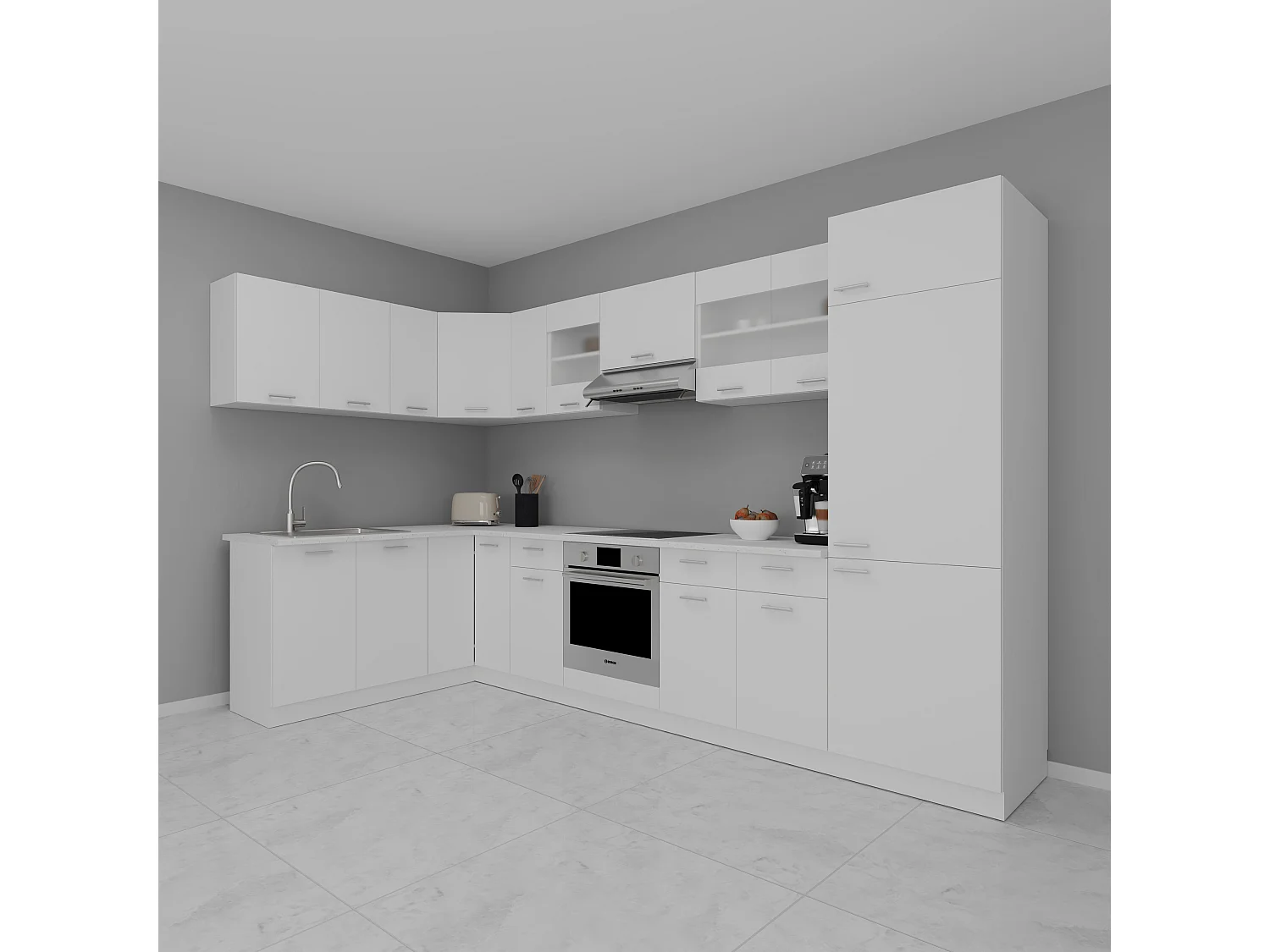 Kitchenette Esilo H. 207 x L. 505 x J. 60 cm Wit