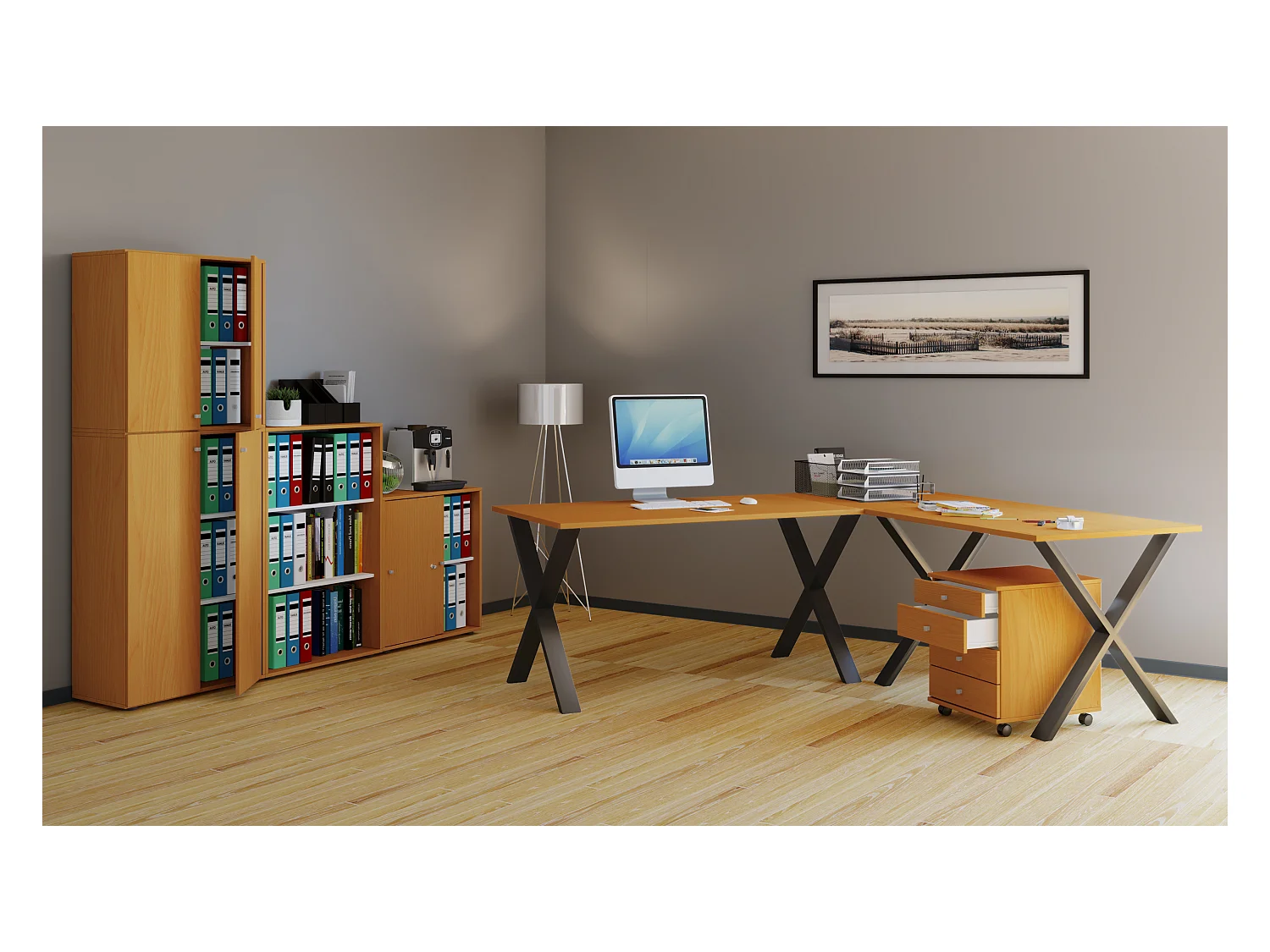 X Schreibtisch Eckschreibtisch L Form 130x130x50