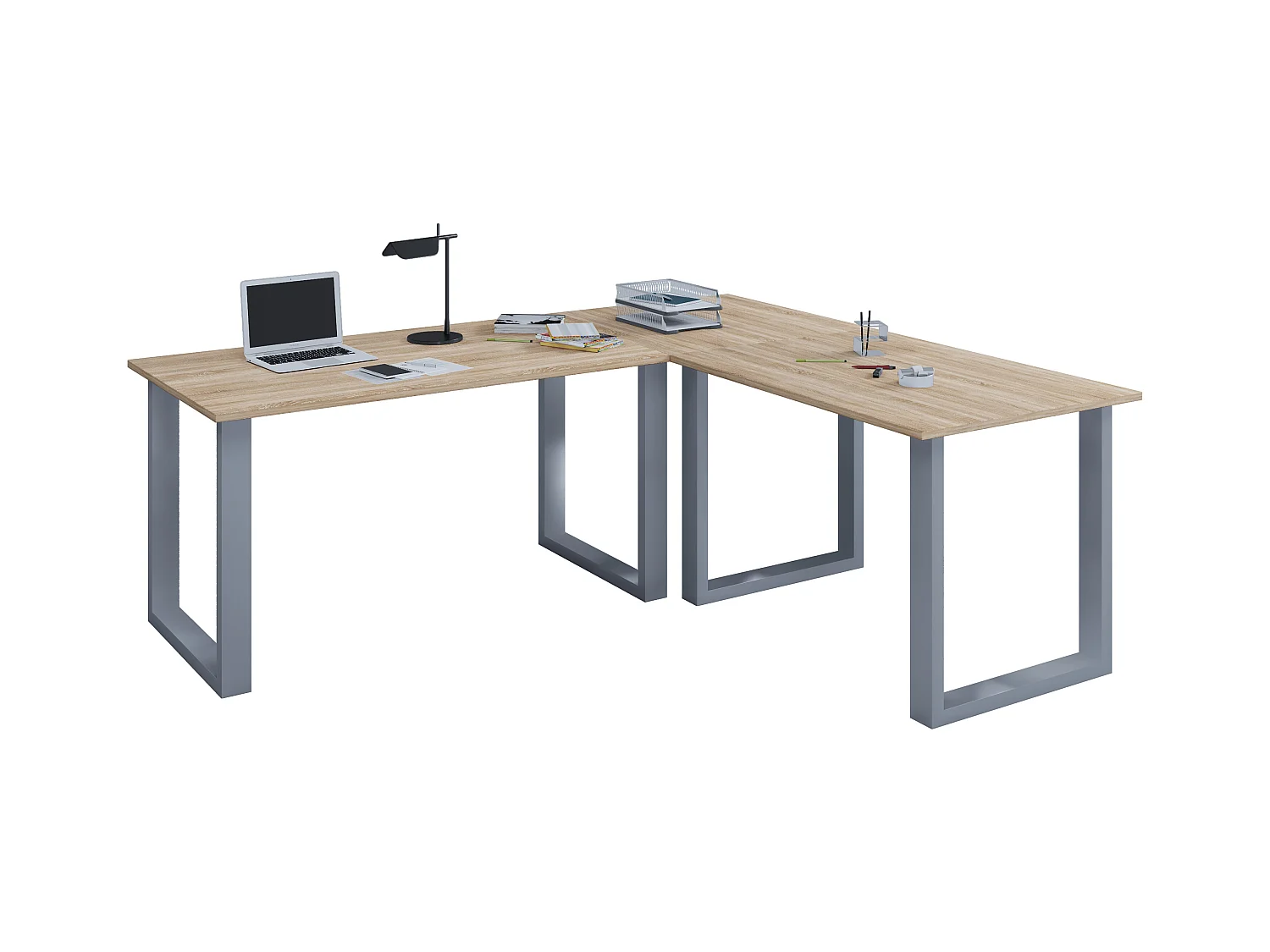 Scrivania in legno Lona 50 U argento